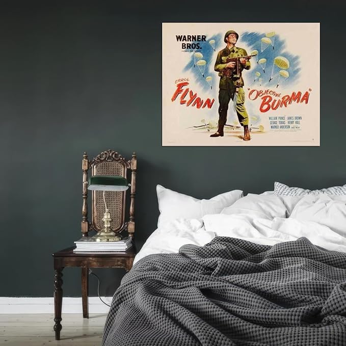 Black Empire Objective Burma! Movie Errol Flynn James Brown Room Decor Wall Art Print 24x36 Poster
