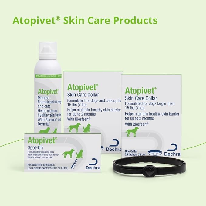 Atopivet Skin Care Collar for Dogs and Cats Larger Than 22 lbs