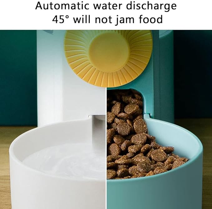 Aquarius CiCi Dog Cage Automatic Feeder Set, Food & Water Dispenser Hanging Bowls for Cage Crate Kennel (Green)