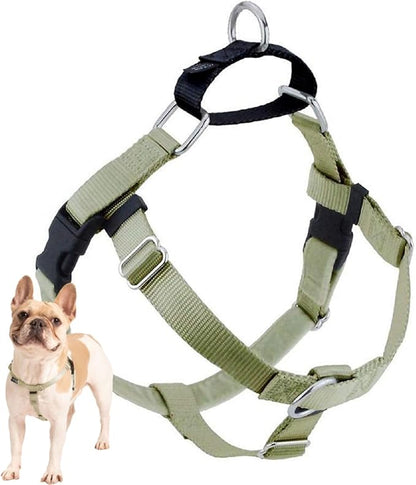 2 Hounds Design Freedom No Pull Dog Harness, Adjustable Harness, Easy Walking & Comfortable Control, Fits Small, Medium & Large Dogs, Solid Colors, Made in USA, 1" XXL, Tan