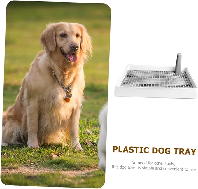 BESPORTBLE Household Plastic Puppy Toilet Tray with High Edges for Easy Cleaning Durable -Splash Dog Pee Pad for Indoor Use Small