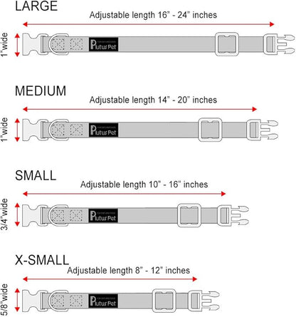 Plutus Pet Support Animal Collar,Printed in Large Letters on Nylon Webbing,Prevents Accidents by Warning Others of Your Dog in Advance,Two Colors,Four Sizes,Neck 14-20 inch,Medium,Red