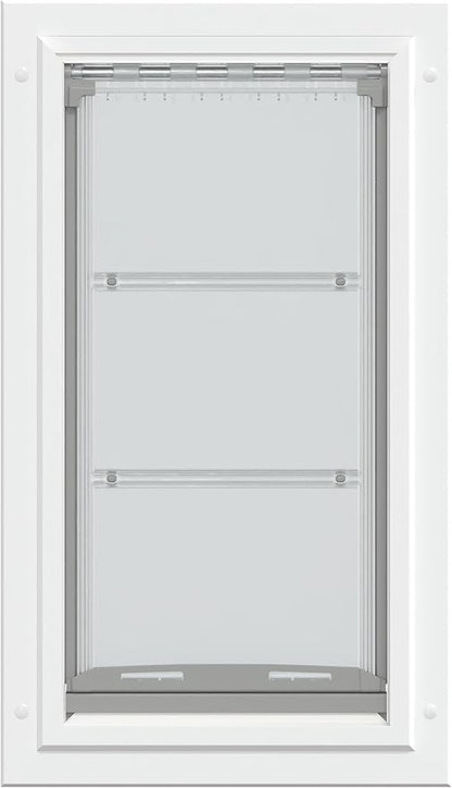 Endura Flap Double Flap Pet Door for Door Installations | Stylish for Interior & Exterior Doors | Durable Aluminum Frame & Weatherproof Dual-Layer Flap | White, Small, Double Flap
