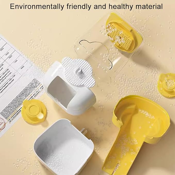 Pet Dog Cat Hanging Automatic Feeders Drinking Bowls, Auto Gravity Rabbits Feeder No Drip Water Set, Cage Pet Feeding Bowls Dispenser for Cats Dogs Puppy, Rabbit (Yellow)