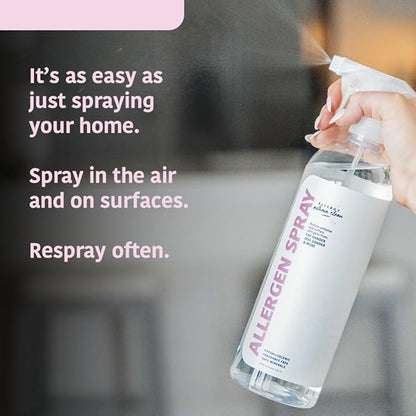 Allergy Asthma Clean Allergen Spray, Pets, Dust Allergies & More, Air & Surface, Just Add Water, Bottle, Over 33oz