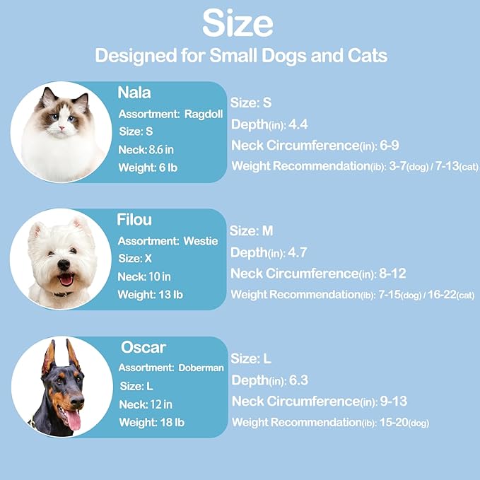 Soft Dog Cone for Small Dogs & Cats, Comfy Dogs Recovery Collar After Surgery, Adjustable E Collar Alternative to Stop Licking, Protective Pets Cones for Pup&Kitty, Comfortable Dog Cones