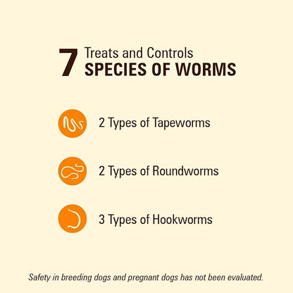WORM X PLUS 7 Way DeWormer for Large Dogs Over 25 lbs (6 Count) + ADVECTA Flea and Tick Prevention for Large Dogs 21-55 lbs (6 Count) Bundle