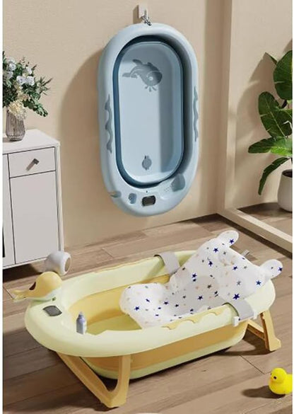 Foldable Dog pet Bathtub,Portable Bathtub for Dogs,Dog Bathtub with Thermometer and Cushion,for Cats and Dogs, Green