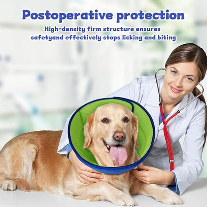 Soft Dog Cone Collar After Surgery Alternative for Dogs to Stop Licking, Comfort Collars for Large/Medium/Small Pet/Cat, Comfortable Elizabethan Neuter Recovery E Cones of Shame Neck & Head Ecollars