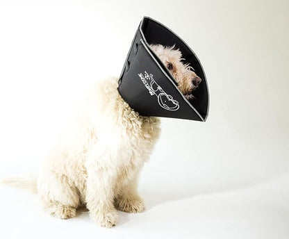 All Four Paws Comfy Cone Pet Cone for Dogs, Cats, X-Large, Black - Comfortable Soft Dog Cone Collar Alternative for After Surgery, Wound Care, Spay, Neuter - Dog and Cat Recovery Elizabethan-Collar
