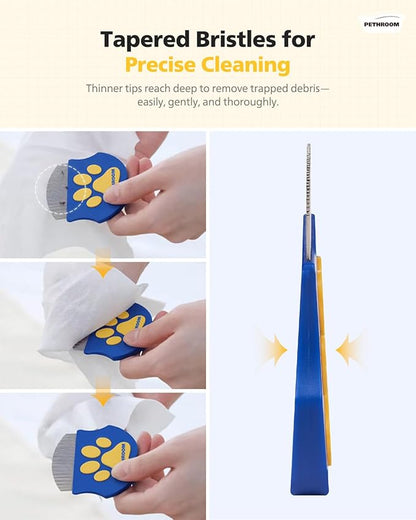 PETHROOM Professional Eye Comb for Pets | Stainless Steel Tear Stain Remover for Cats & Dogs | Gentle Round-Head Grooming Tool | Compact & Portable for Eye Gunk Removal