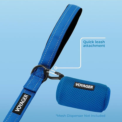 Best Pet Supplies Voyager Reflective Dog Leash or Collar with Neoprene Handle, for Small, Medium, and Large Breed Puppies, Cute and Heavy Duty for Walking, Running and Training - Royal Blue (Leash), L