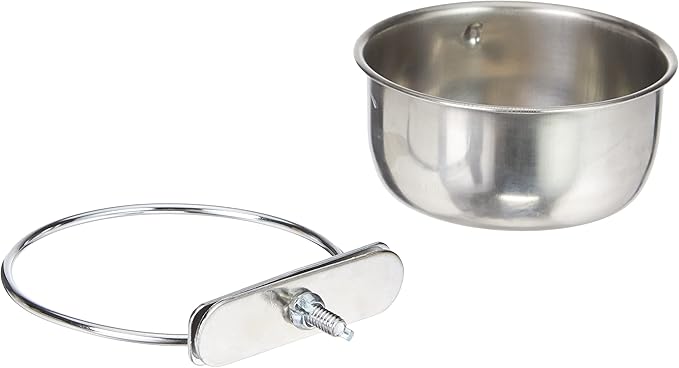 Nobby Stainless Steel Bowl with Srew Fixation, 300 ml, 9.5 cm