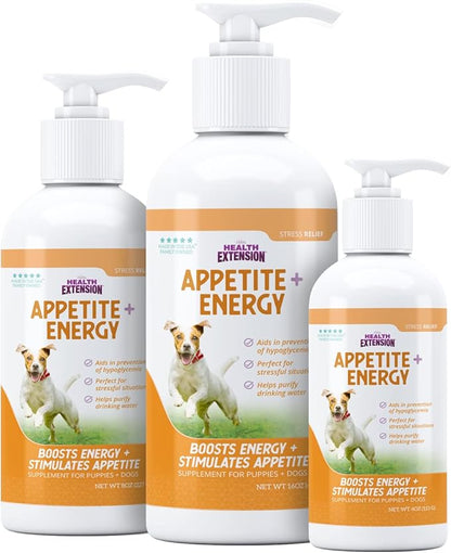 Health Extension Stress Relief Supplement for Dogs, 4oz - Appetite & Energy Boost, Prevents Hypoglycemia, Enriched with Vitamin B