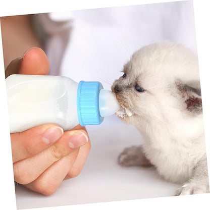 Kisangel 120ml PET Nursing Bottle Set for Cats and Dogs Adjustable PET Feeder Scale Includes Feeding Bottle for Kittens and Puppies