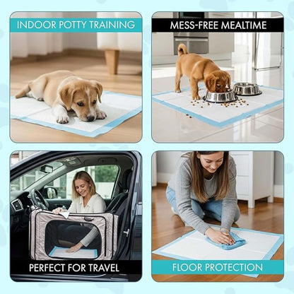 TBM Puppy Pads 23.6" x 23.6" - Super Absorbent Pee Pads for Dogs - Premium Leak-Proof - Pets Potty Training Essentials - Disposable Quick- Dry Pads for Puppies | Cats | Rabbits (Pack of 300)