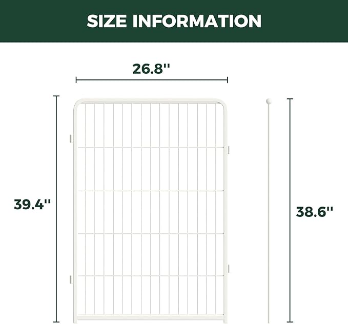 FXW Homeplus Unleashed Indoor Dog Playpen - Stress-Free and Safe Play, Heavy Duty 40 Inch 2 Panels Dog Pen for Medium and Large Dogs, White│Patented
