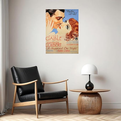Rectify the Race It Happened One Night Movie Clark Gable Claudette Colbert 12x16 Poster