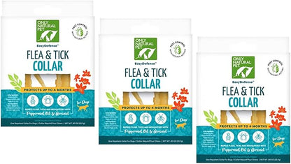 Only Natural Pet EasyDefense Non-Toxic Flea & Tick Collar for Dogs - (3 Pack)