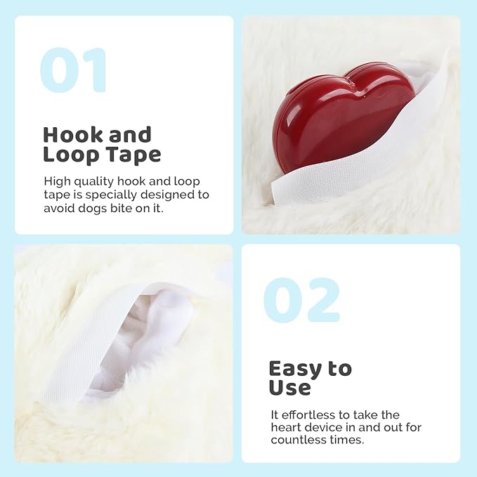 ALL FOR PAWS Heartbeat Dog Toy with Warm Bag for Puppy Anxiety Relief & Sleep Aid, Heartbeat Stuffed Animal Dog Toy for Behavioral Training, Snuggling Plush Toy for Puppy Calming Aid, White Sheep
