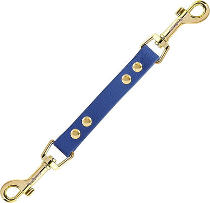 PetBonus Dog Collar Safety Clip, Waterproof Backup Safety Strap for Dog Harness to Prong Collar, Odor Proof Double Ended Clasp Leash Connector for Training Walking (Blue)