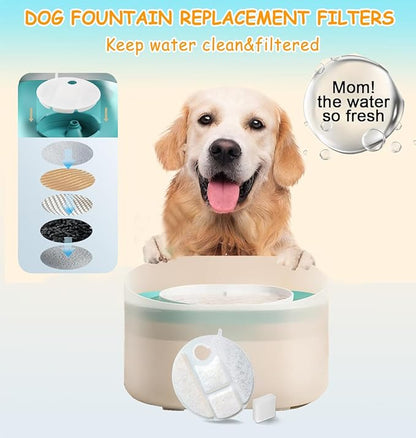 18 Pack Dog Water Fountain Replacement Filters for Petlibro Capsule Dog Fountain PLWF008,Dog Water Fountain Filter with Replacement Pre-Filter Pump Sponges. (18)
