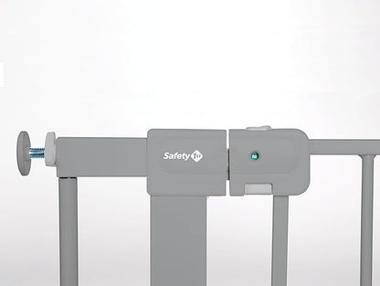 Safety 1st Easy Install Baby Gate for Doorways, Auto-Close Pressure-Mounted Magnetic Latch, Indoor Dog Gates, No Drilling, Fits 29"-38", Grey