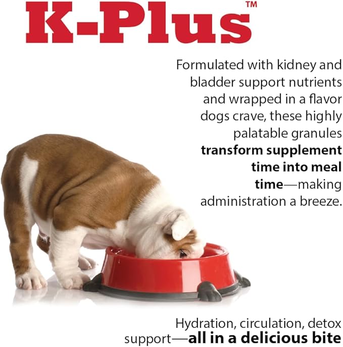 K-Plus Potassium Citrate + Cranberry Granules for Dogs & Cats – Vet-Approved UTI & Bladder Health Support – Helps Maintain Urinary Balance & Kidney Function – Easy-to-Use Granules – 60 Doses