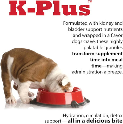 K-Plus Potassium Citrate + Cranberry Granules for Dogs & Cats – Vet-Approved UTI & Bladder Health Support – Helps Maintain Urinary Balance & Kidney Function – Easy-to-Use Granules – 60 Doses
