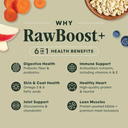 Instinct RawBoost, Natural Dry Dog Food with FreshDried Raw, Whole Grain Recipe - Real Beef & Barley, 20 lb. Bag