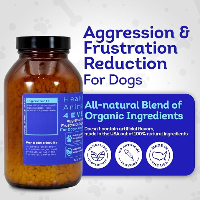 HA4E - Calming Tablets for Stressed and Aggressive Dogs - Reduce Dog Aggression & Promote Relaxation - All-Natural, Homeopathic Remedy - Tablets, Kennel Size (Extra Large)