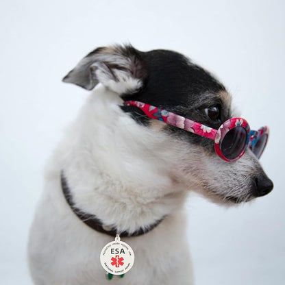 ESA Dog ID Tag Emotional Support Animal Easily Attach to Dog Collar, Harness (Small-0.98 inch)