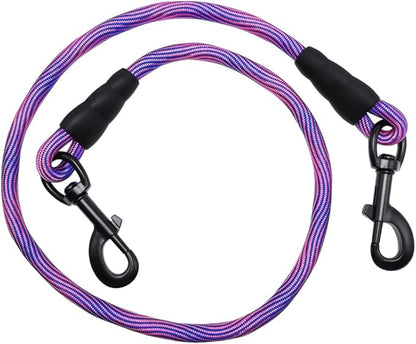 BTINESFUL 3FT Dog Tie Down, Nylon Rope Short Dog Tether Indoor Training Safety Vehicle Tether for Large Medium Strong Puppy Pink Blue