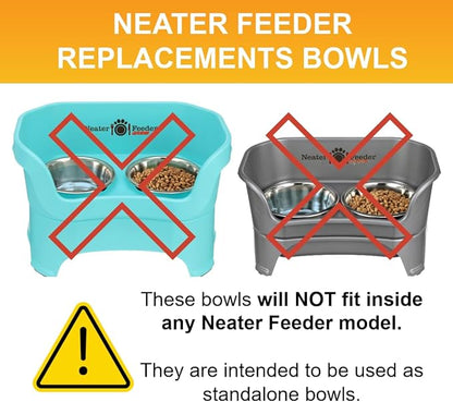 Neater Pet Brands 12 Cup (96 oz.) Stainless Steel Dog Bowls, 1 Single Large Dog Water Bowl or Food Bowl for Indoors or Outdoors, Metal Bowls for Large Breed, Dishwasher Safe Dish for Extra Big Dogs
