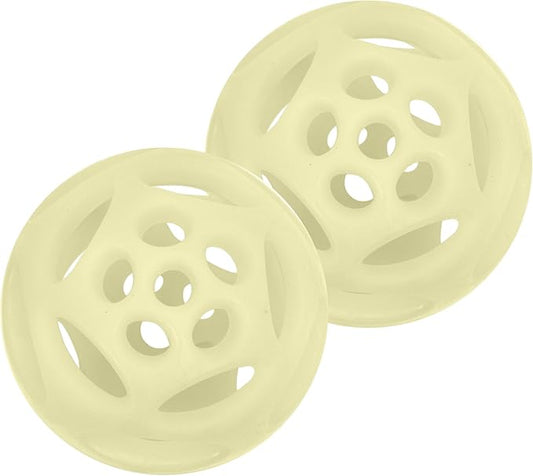 Chew King by Mammoth Glow-in-the-Dark Dog Fetch Balls (2-Pack), Lattice Rubber Fetch Toys for Night Play, High Bounce, Rechargeable Under Any Light, Medium 3.25"
