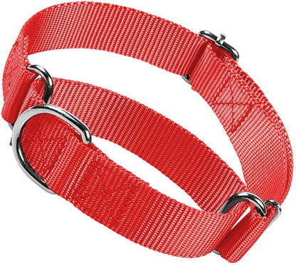 Martingale Collar for Dogs, Dog Choke Collar Escape Proof No Pull Cinch Dog Training Collars Adjustable for Small Medium Large Breed Pet Dogs, Red L