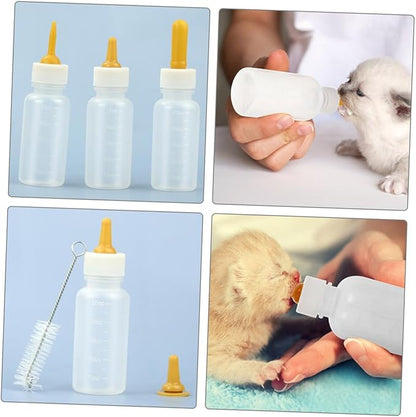 COLLBATH 3pcs Pet Bottle Kit Cat Accessories for Indoor Cats Puppy Milk Replacer Bottle