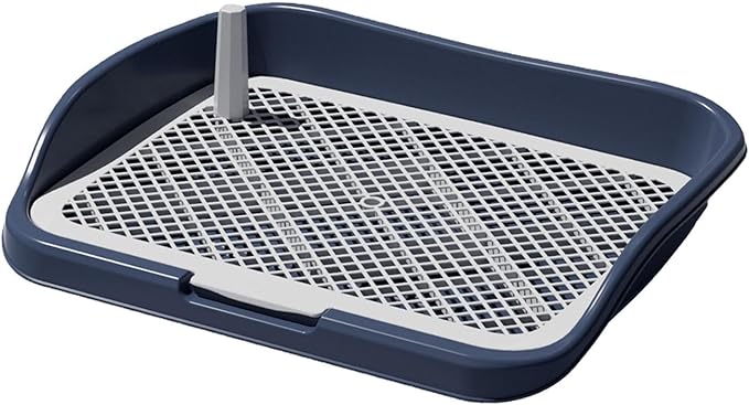 Dog Toilet Pee Pad Holder Indoor Dog Training Toilet Dog Potty Tray Training Pad for Home Use Garden Porch Hospital, Navy Blue