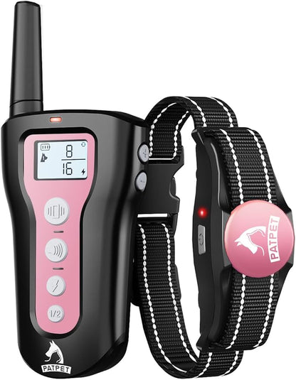 PATPET Dog Training Collar with Remote (Pink)