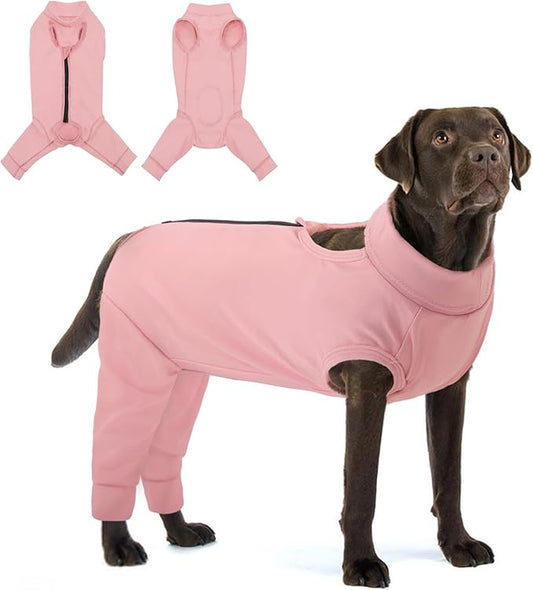 KOESON Dog Recovery Suit Hind Leg, Recovery Sleeve for Female Male Dogs, Doggie Leg Sleeve to Stop Licking, Pet Rear Leg Wound Cover, Dog Spay Onesie for Wound Heal Care