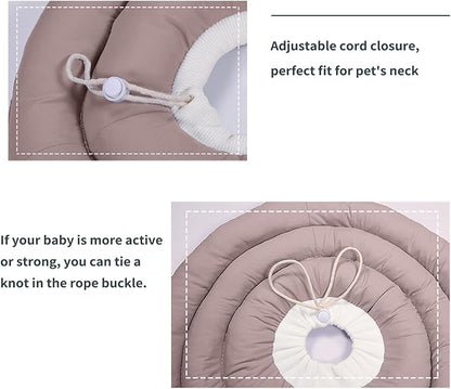 Comfortable Adjustable Soft Dog Cone Alternative After Surgery - Elizabethan Donut Collar for Cats, Medium & Small Dogs - Different Sizes