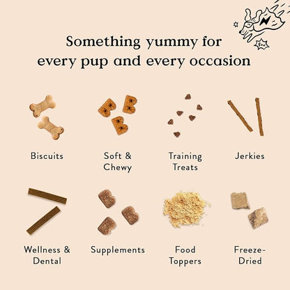 Bocce's Bakery Lumps of Coal Recipe Treats for Dogs, Wheat-Free Everyday Dog Treats, Made with Real Ingredients, Baked in The USA, All-Natural Soft & Chewy Cookies, Peanut Butter & Molasses, 6 oz