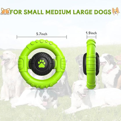 Dog Toys for Aggressive Chewers Large Medium Breed, Indestructible Squeaky Dog Chew Toys, Tough Nylon Rubber Interactive Dog Toys to Keep Them Busy