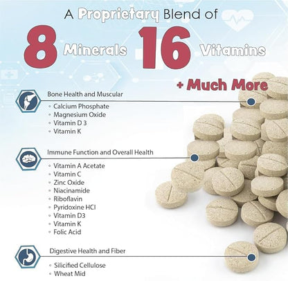 for Dogs Multivitamin & Mineral Supplement, Veterinarian Recommended Vitamin-Mineral Nutritional Support, Daily Chewable Tablets for Skin Coat Energy & Overall Wellness, 60 Chewable Tablets (4.2 oz)