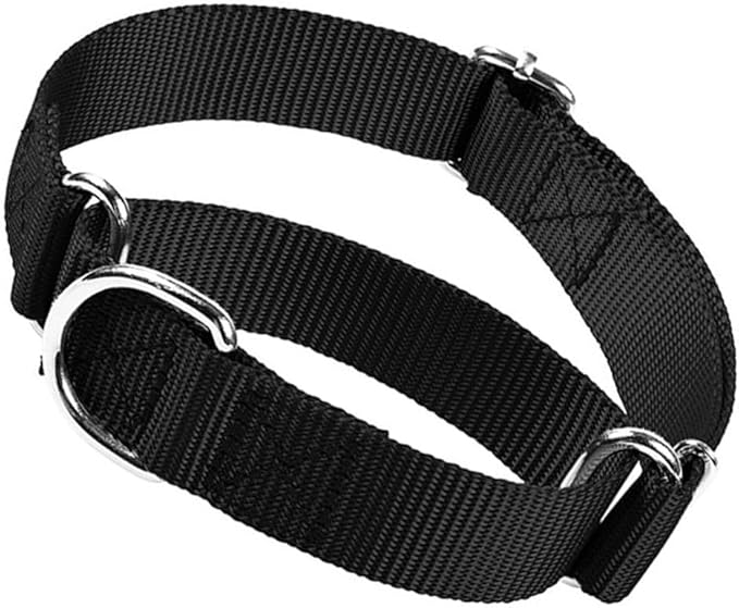 Martingale Collar for Dogs, Dog Choke Collar Escape Proof No Pull Cinch Dog Training Collars Adjustable for Small Medium Large Breed Pet Dogs, Black S