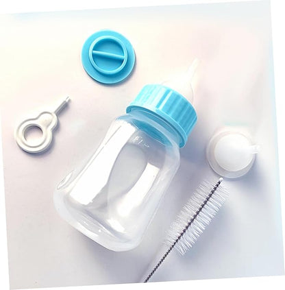 2pcs Pet Feeder Kit Kitten Nursing Bottles Silicone Cat Milk Bottle for Newborn Animals Container