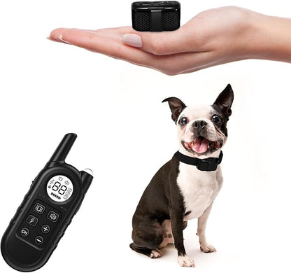 Tiniest Dog Shock Collar, Lightest Dog Training Collar with Remote for Small Dogs 5-30lbs & Medium Large Dogs/Puppies, Waterproof, Rechargeable, 1300ft Range (Black&Ultra Tiny)