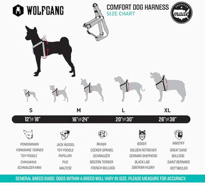 Wolfgang Heavy Duty Adjustable Dog Harness, Pull-Tested to Over 800 lbs for Walking & Training, ShatterShapes Print, Medium