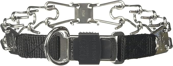 Herm Sprenger Stainless Steel Prong Dog Training Collar with Quick Release Buckle No-Pull Collar for Dogs (Stainless Steel, 24in x 4.0mm (Neck Size Up to 21in))