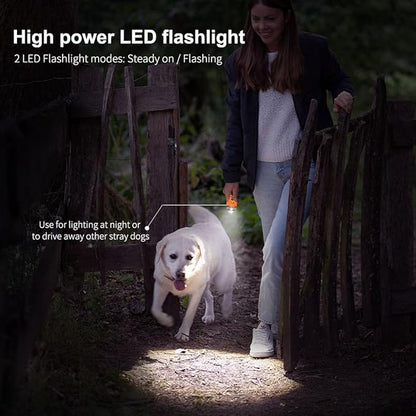 Dog Bark Deterrent Device with 3X Ultrasonic Barking Control and LED Light, Rechargeable Dog Training Tool for Indoor and Outdoor Use Behavior Correct Safe & Humane